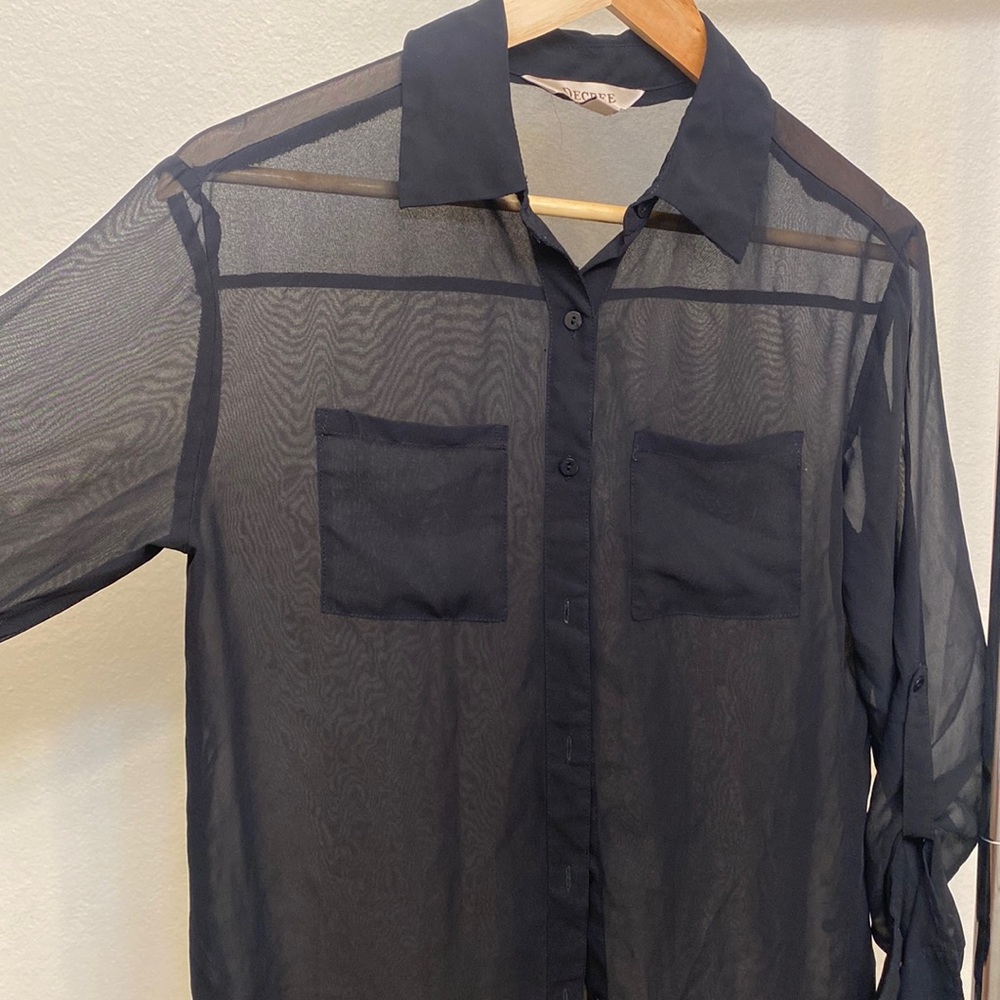 Black sheer shirt